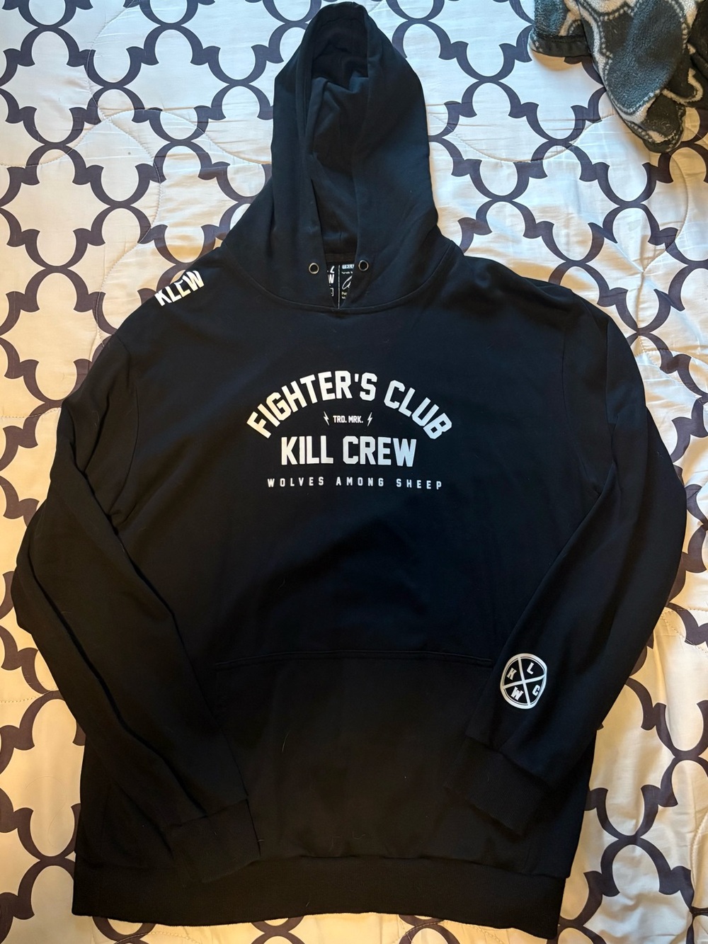 Kill Crew Fighter’s Club Hoodie XL Porrada Series Black Graphic
